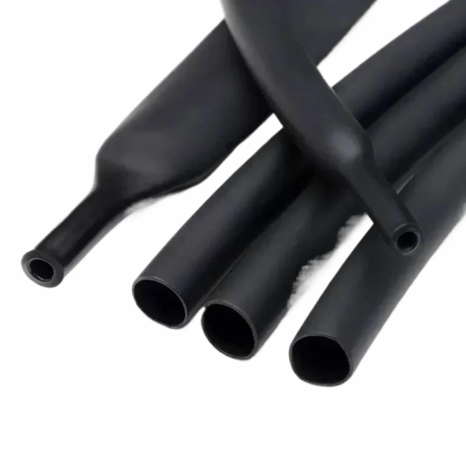 Tubo termorretráctil de poliolefina, negro, con pegamento, 10/50/100 m, 200 metros, 3:1, con relación de contracción variada, adhesivo for cable.(Black,3.2mm,50m)