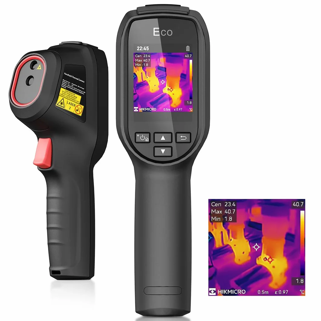 Cámara termográfica HIKMICRO SuperIR 240x240 píxeles 25 Hz -20 °C a 550 °C termómetro láser compacta mano