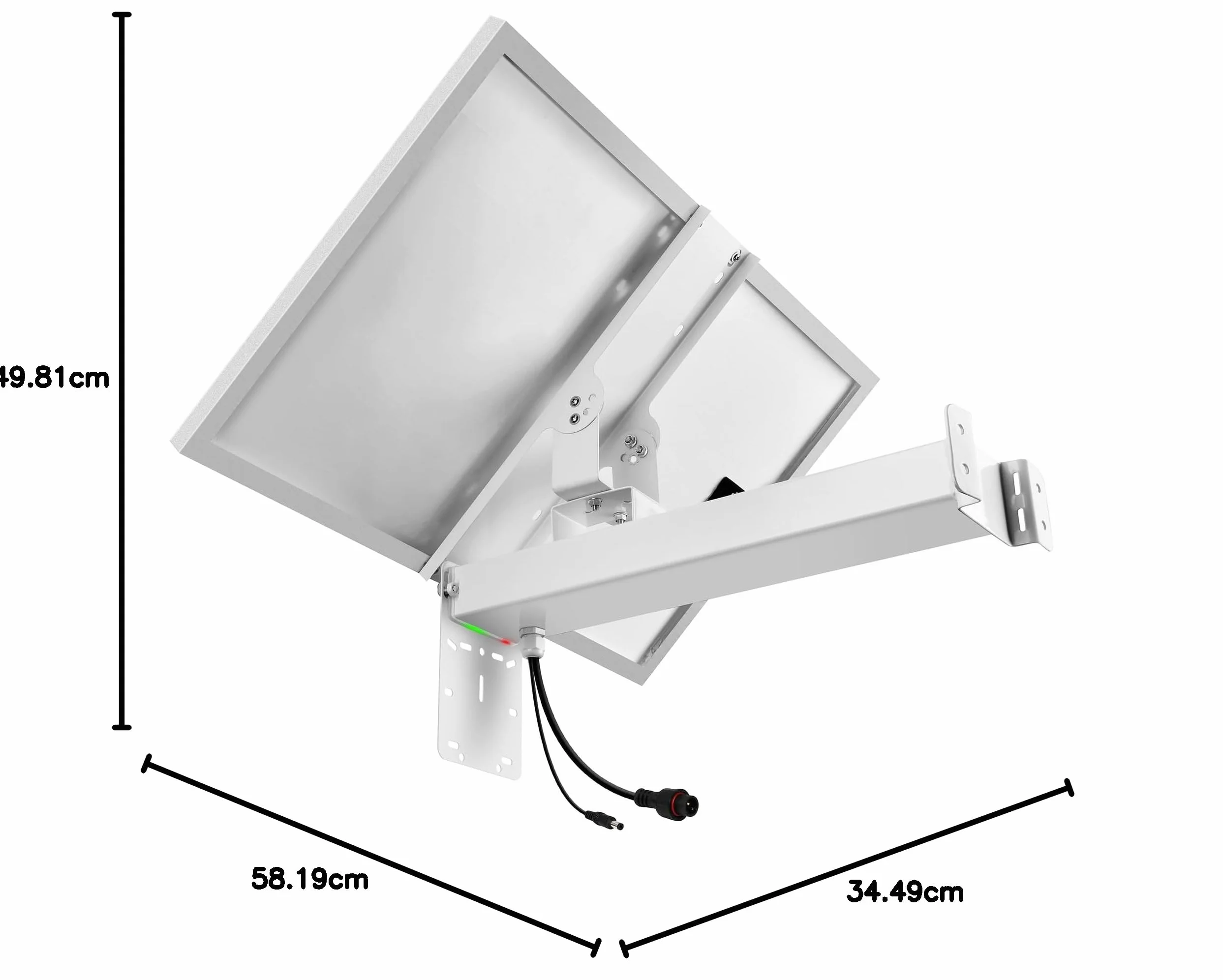 Panel solar fotovoltaico PNI PSF6020A, potencia 60W, incluida batería de 20A, salida 12V, para cámaras de vigilancia, cargador solar