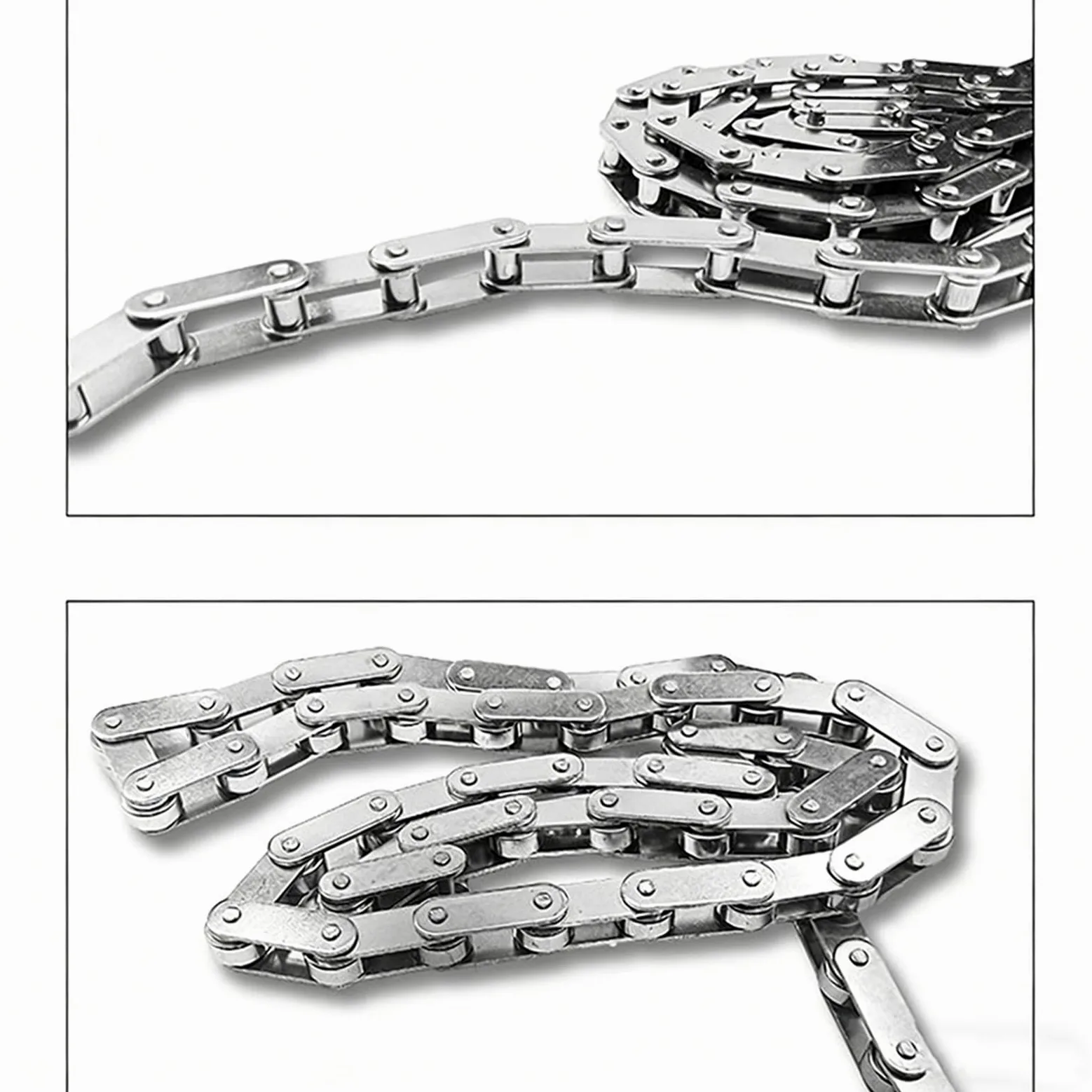 Cadena de rodillos de doble paso 304 | 1.524m de acero inoxidable for transportador industrial(2040-25.4pitch)