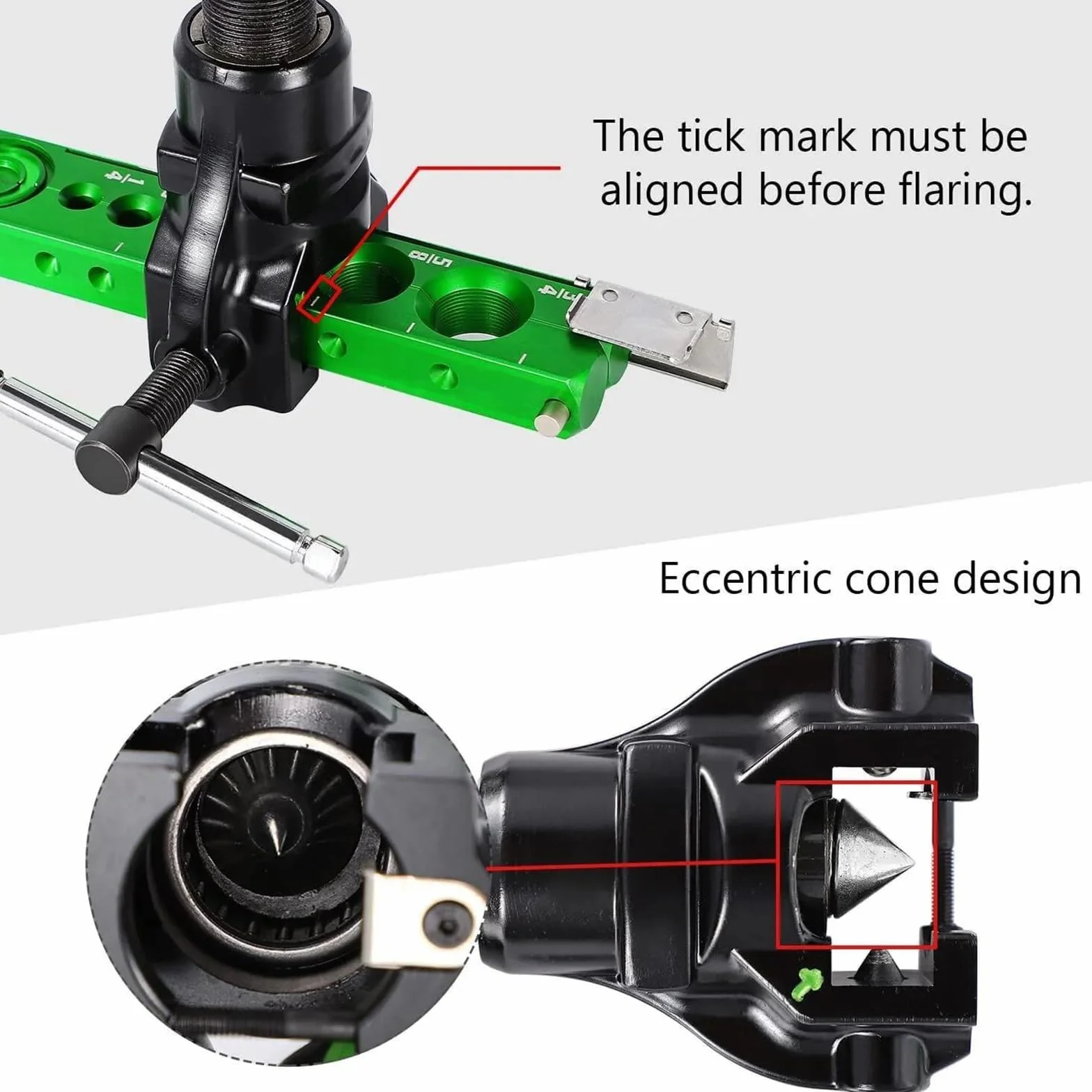 5 in 1 Kit Abocardador Tubos para Aire Acondicionado,adecuado para abocardador de tubos de cobre de 1/4”-3/4”y 6-19 mm,abocardador de tubo único 45°,con cortatubos y herramienta de desbarbado