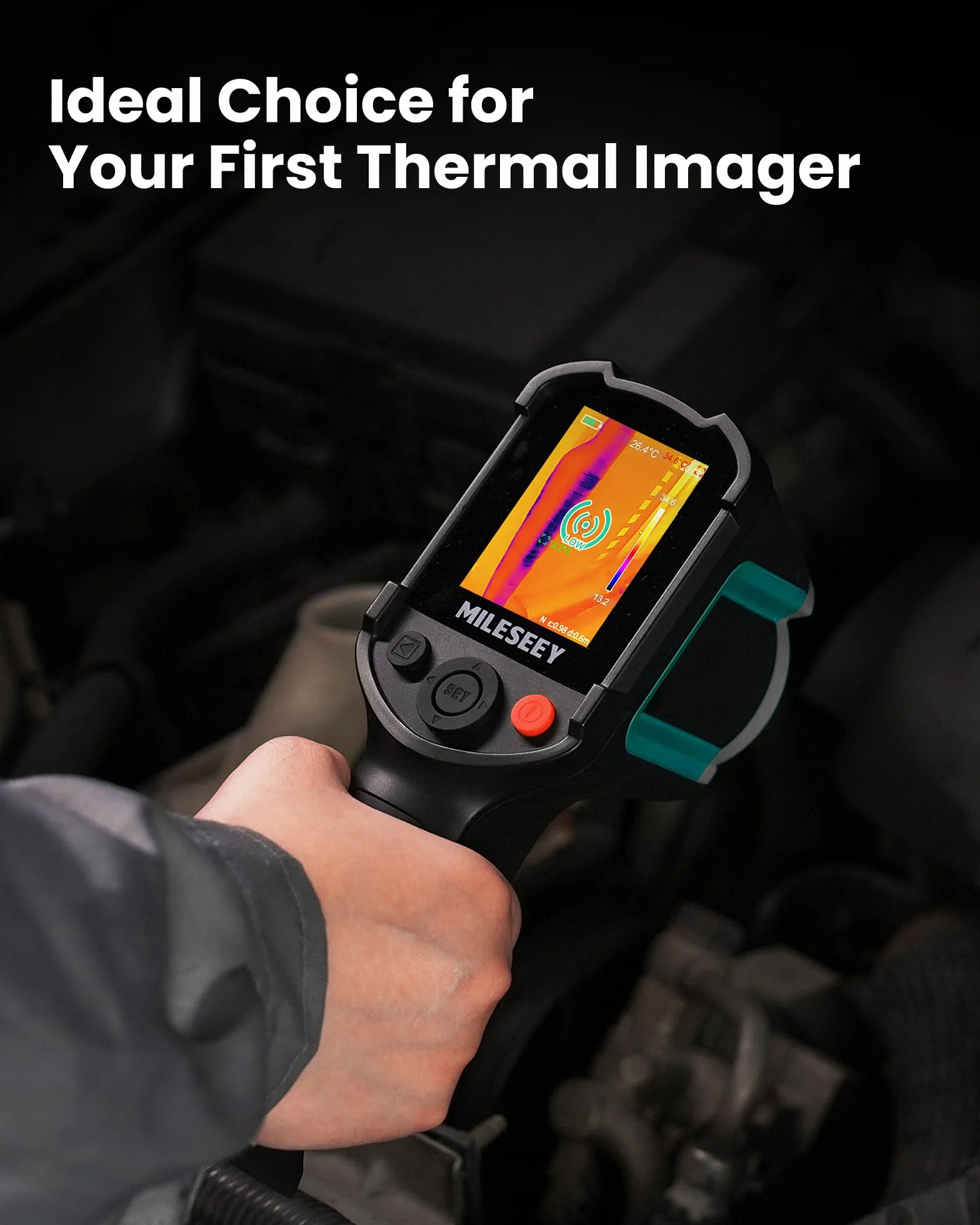 MILESEEY Cámara Térmica Portátil, Resolución Superior de 320 x 240, Frecuencia de Refresco de 50 Hz, Cámara Termográfica de -20 ℃ a 550 ℃, NETD ≤ 40 mk, Foto + Video, Alertas Alta/Baja Temp (TR20)
