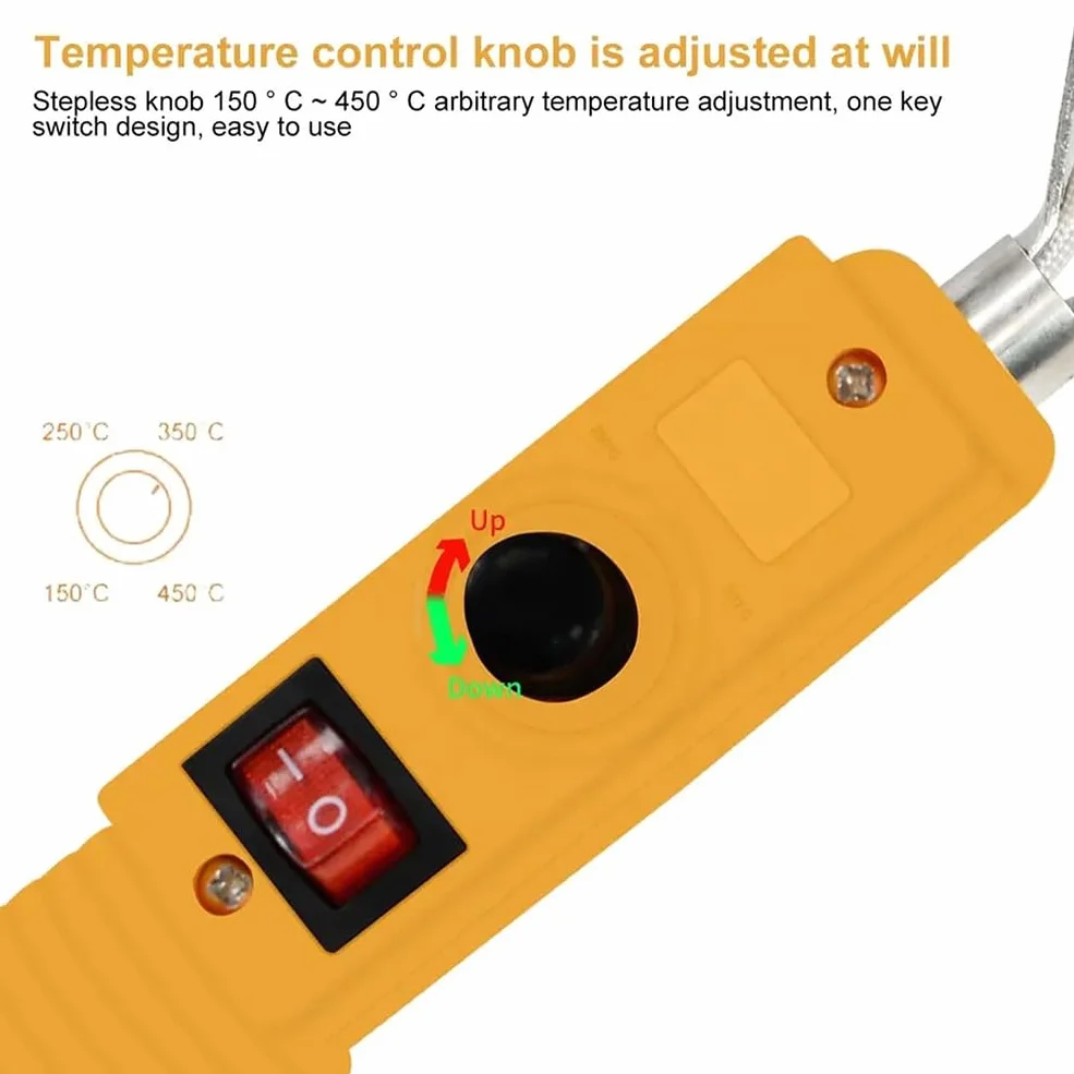 Mini Crisol Eléctrico para Plomo 300W, Horno de Fusión de Metal Portátil 65mm 150-450℃ para 3000g