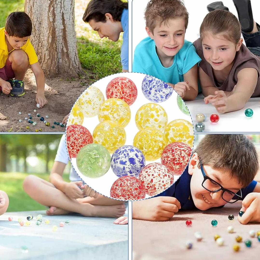 Canicas de Cristal 20 Piezas Multicolor para Juegos de Carreras y Decoración