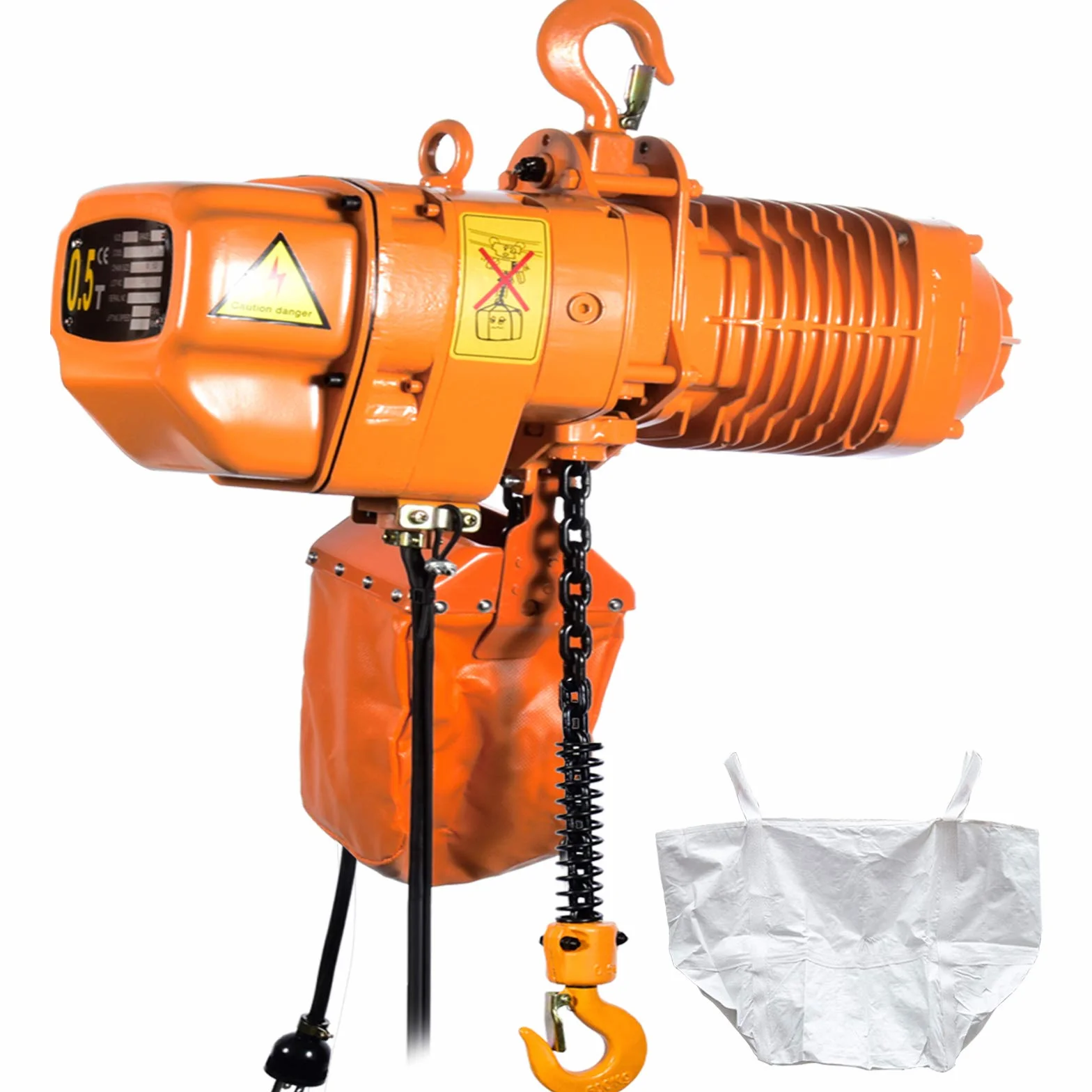 VEVOR Polipasto Eléctrico de Cadena Carga 500 kg, 6 m Altura, Trifásico 480 V, 60 Hz, Doble Velocidad 8,4 y 2,4 m/min, Control Remoto Inalámbrico 100 m, Gancho Giratorio 360° para Taller Motor Garaje