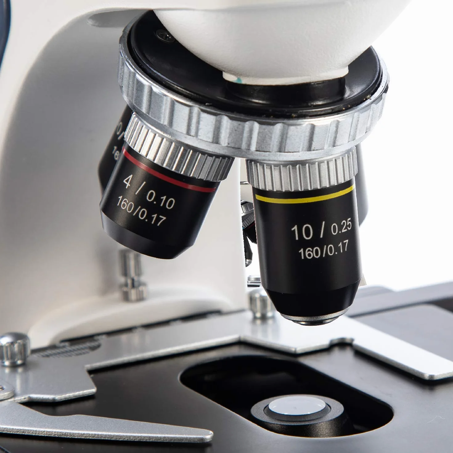 Swift SW380T 40X-2500X Ampliación, Cabeza Siedentopf, microscopio de Laboratorio Compuesto trinocular de Grado de investigación con oculares de Campo Ancho 10X/25X, Etapa mecánica, Enfoque Ultra