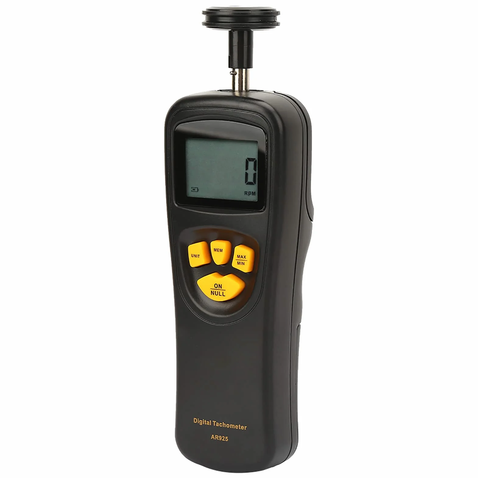 Tbest Digital Tacómetro, Modo Contacto/sin Contacto SMART 0.5~19999 RPM con Pantalla LCD de Luz de Fondo