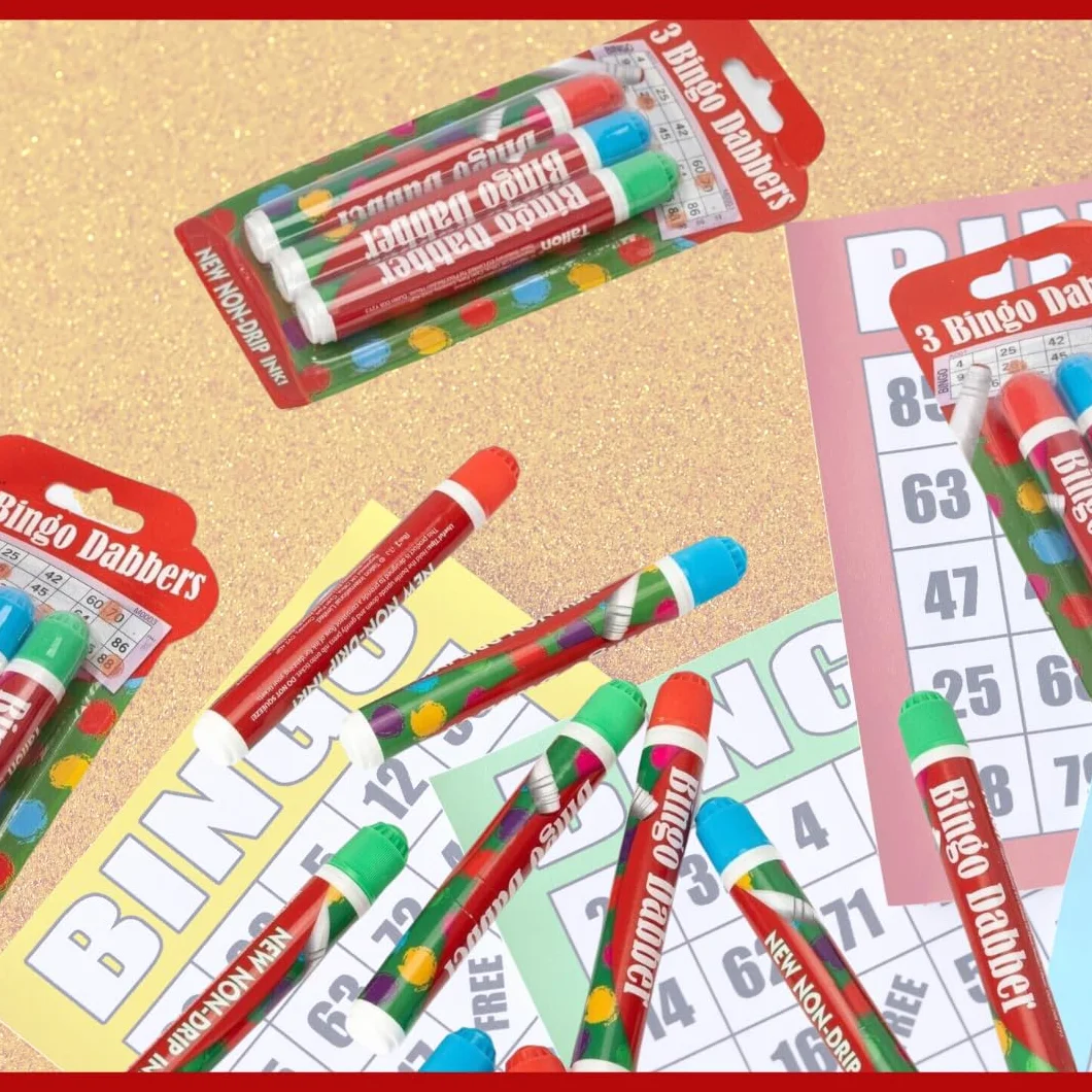 Bingo Dabbers Paquete 36 unidades Bolígrafos sin goteo Juegos Bingo