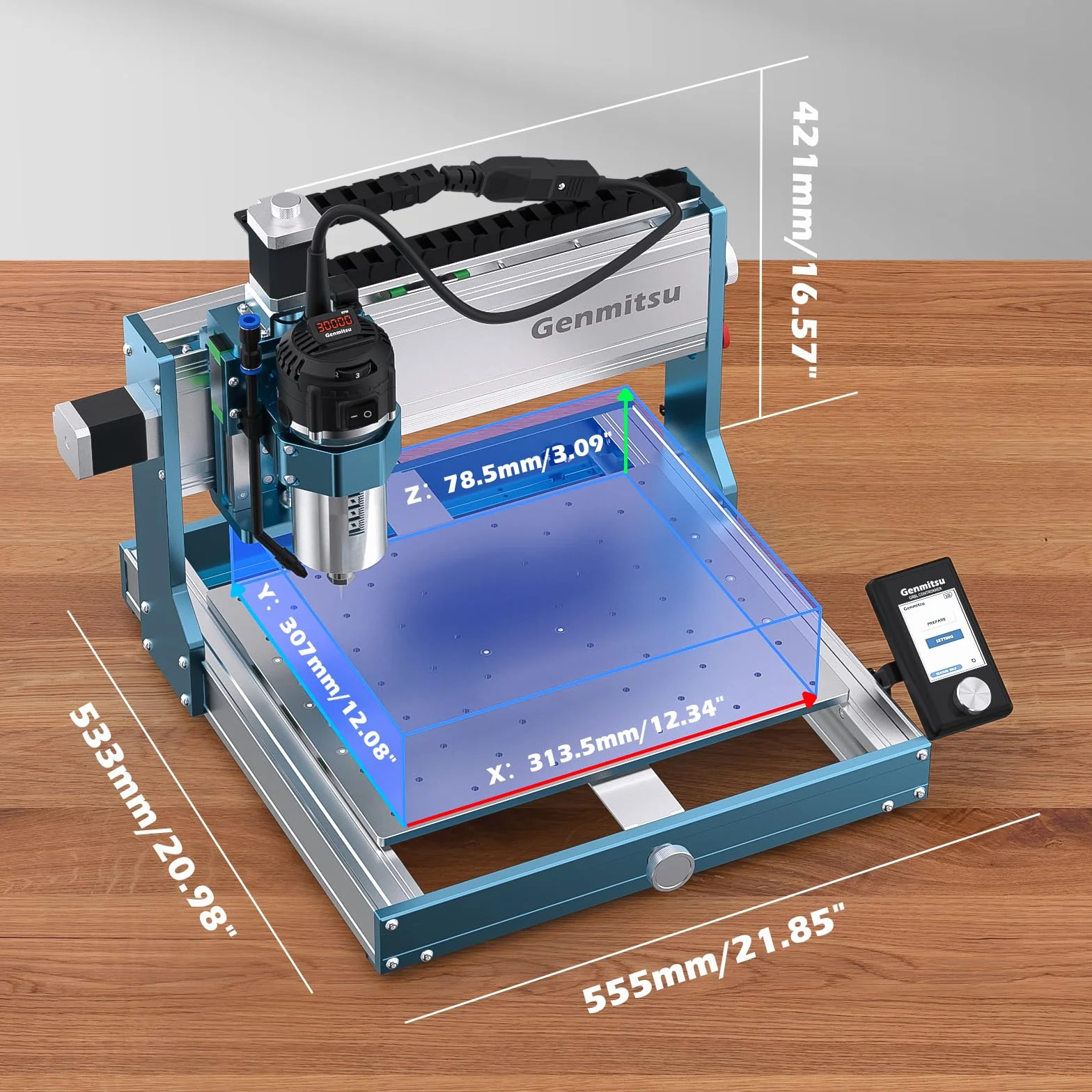Máquina fresadora CNC Genmitsu 3030-PROVer Ultra para metal, grabadora CNC para todo tipo de metal con potente husillo de 710 W, alta precisión de ±0,03 mm, guías lineales dobles y husillos de bolas