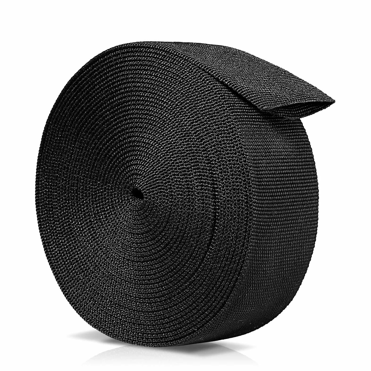 Funda protectora de nailon para manguera, cubierta de cable de soldadura, manguera hidráulica, 1 pulgada de diámetro interior, 25 pies de longitud, color negro