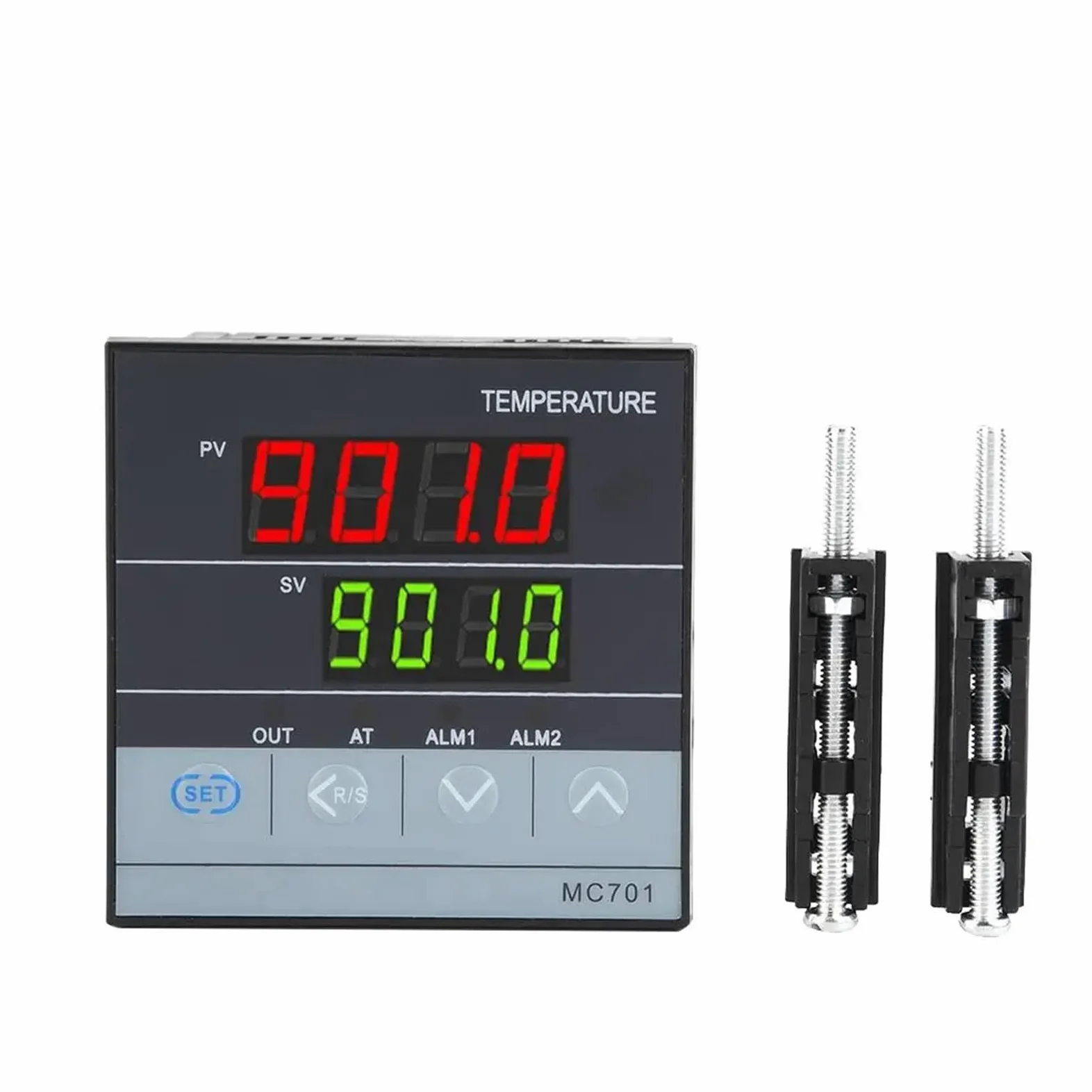 Controlador de temperatura PID digital MC701, termopar K, entrada PT100, relé, salida SSR, instrumento termorregulador.