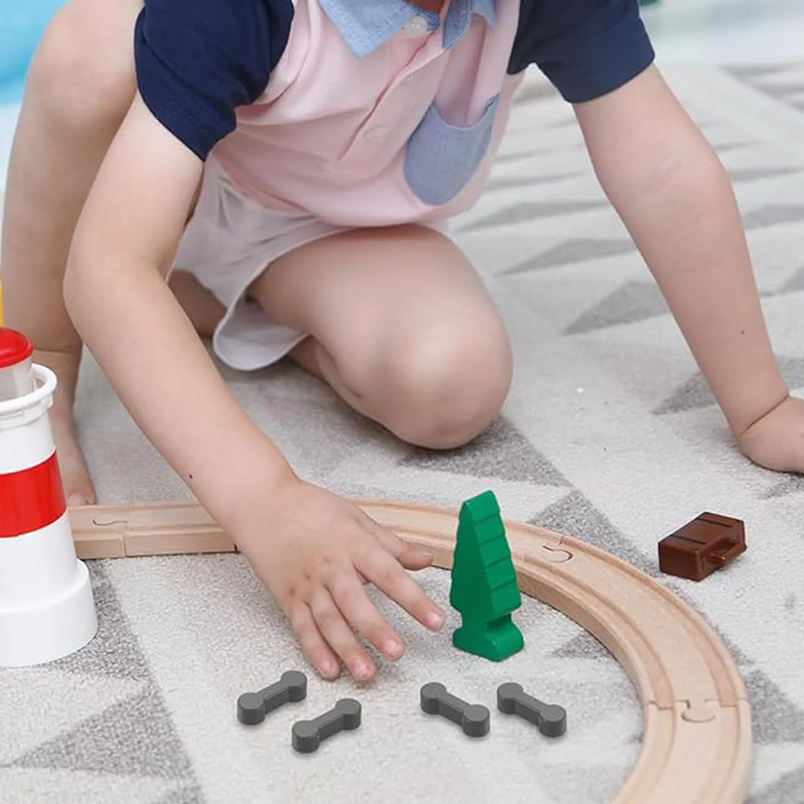 Adaptadores de Rieles de Madera Compatibles con Brio, Lillabo, Thomas and Friends, Melissa UVM - 20 Unidades