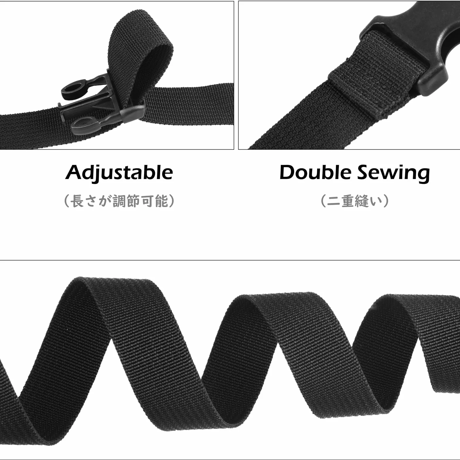 TRIWONDER Correa de Amarre Cinchas de Sujeción de Carga 4 Pcs 25mm x 3m Negro