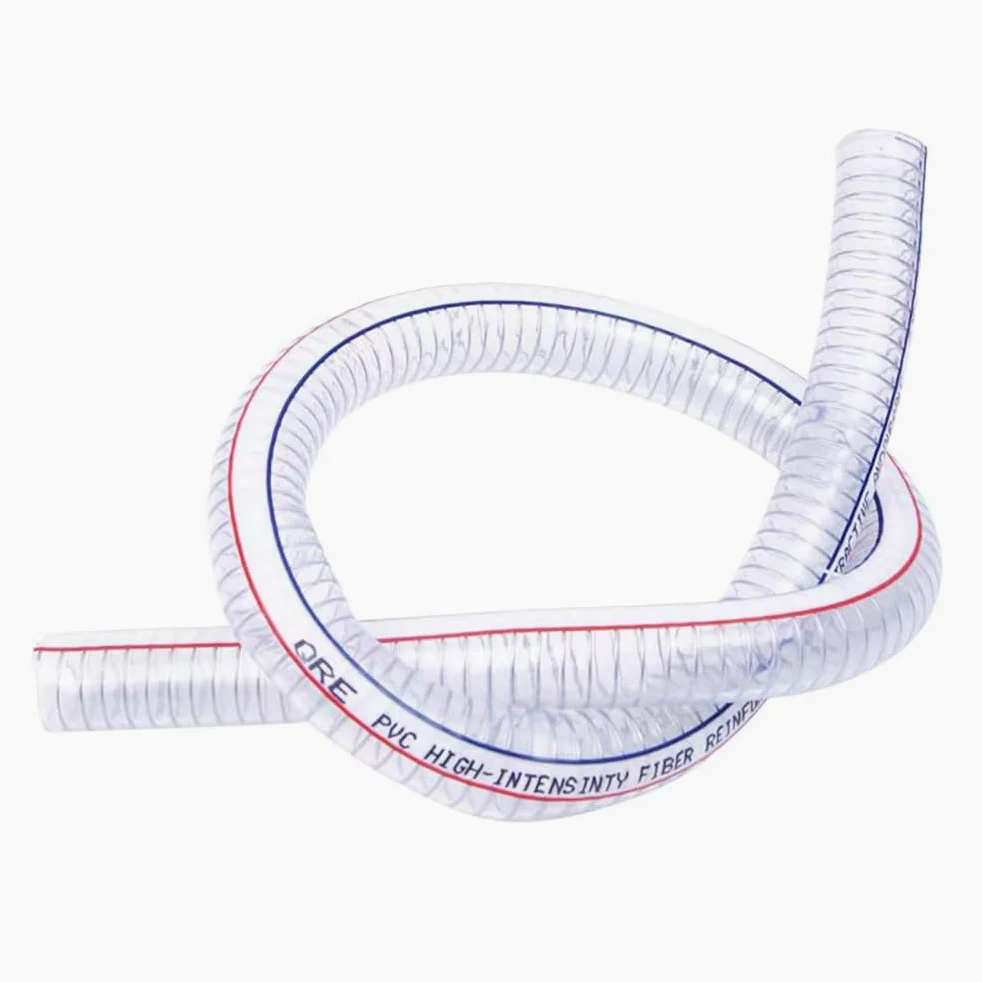 Manguera PVC Transparente Armada 1M, Tubo Plástico Flexible con Espiral Acero Inoxidable, Resistente a Intemperies para Transferencia Agua, Aspiración Aceite & Líneas Vacío(ID 42mm)