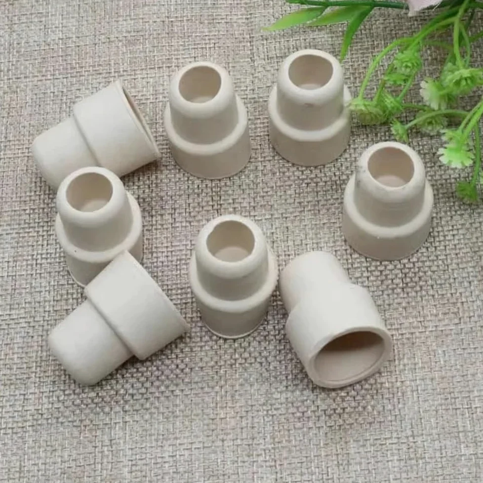 Tapón de goma laboratorio gris blanco tamaños 14 19 24 50 100 Uds tapa rosca inversa | White No.24 100pcs