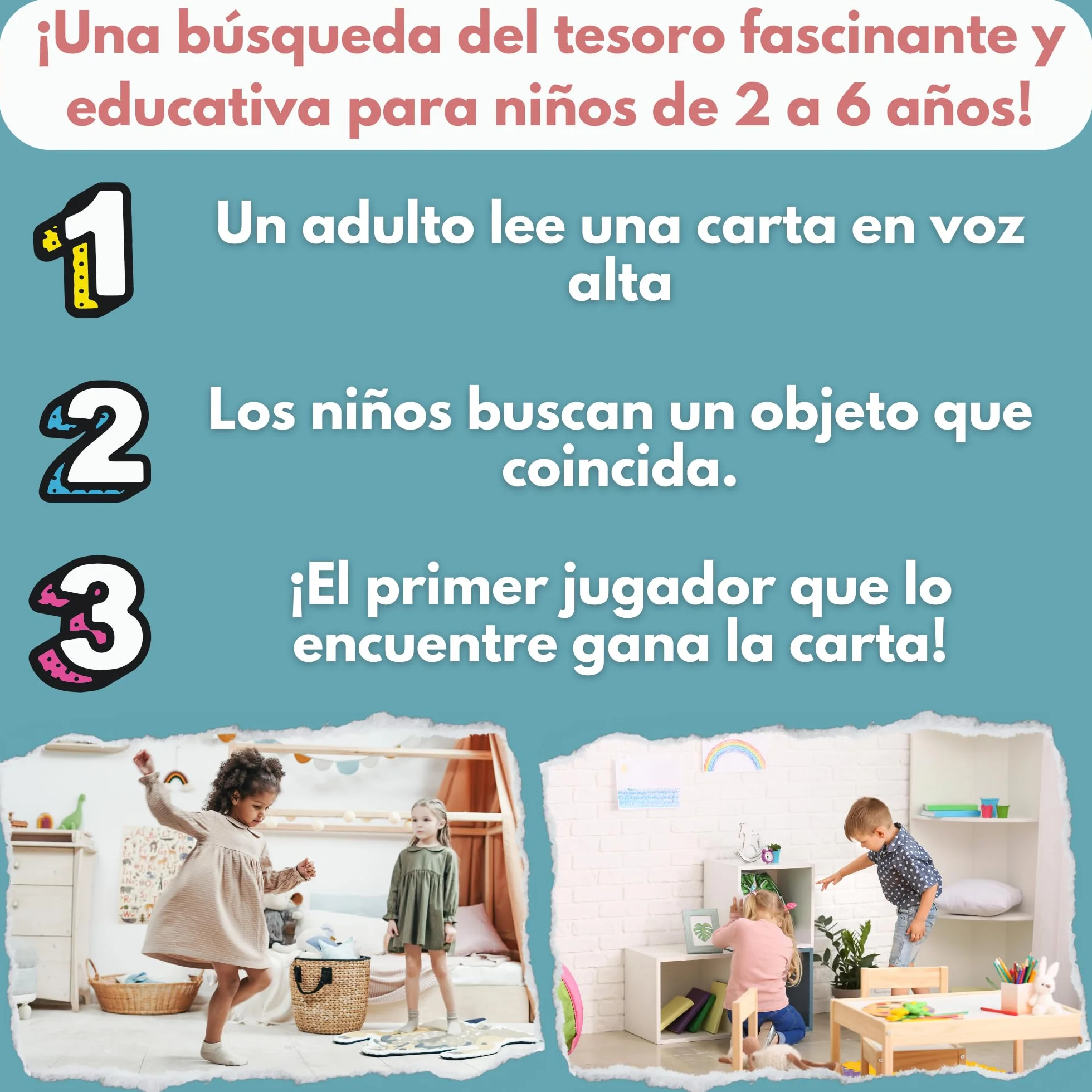Oh Happy Games ¡Encuéntrame! En Casa 56 Cartas Busca y Encuentra Juego Educativo Montessori 2 Años Niños Interior Sin Pantallas