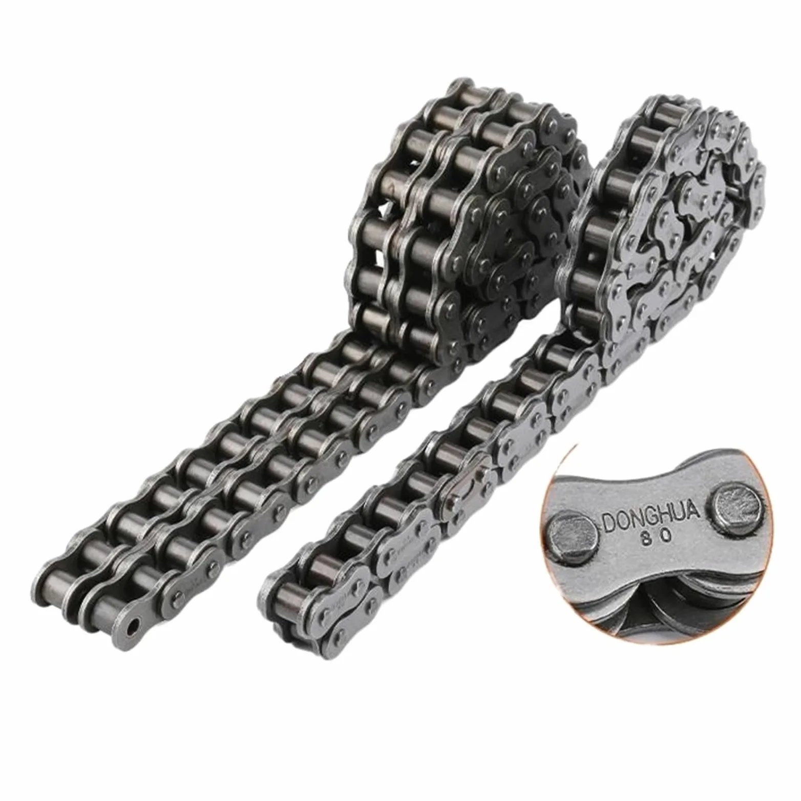 Cadena de rodillos 12B-1, paso 1,5 m y 19,05 mm con eslabones conectores