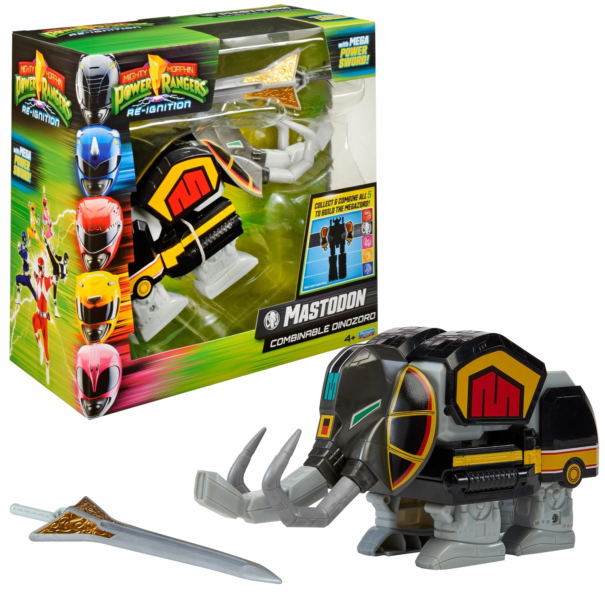 Power Rangers Colección Megazord Mastodon Dinozord Zords Articulado Combinable 20 cm
