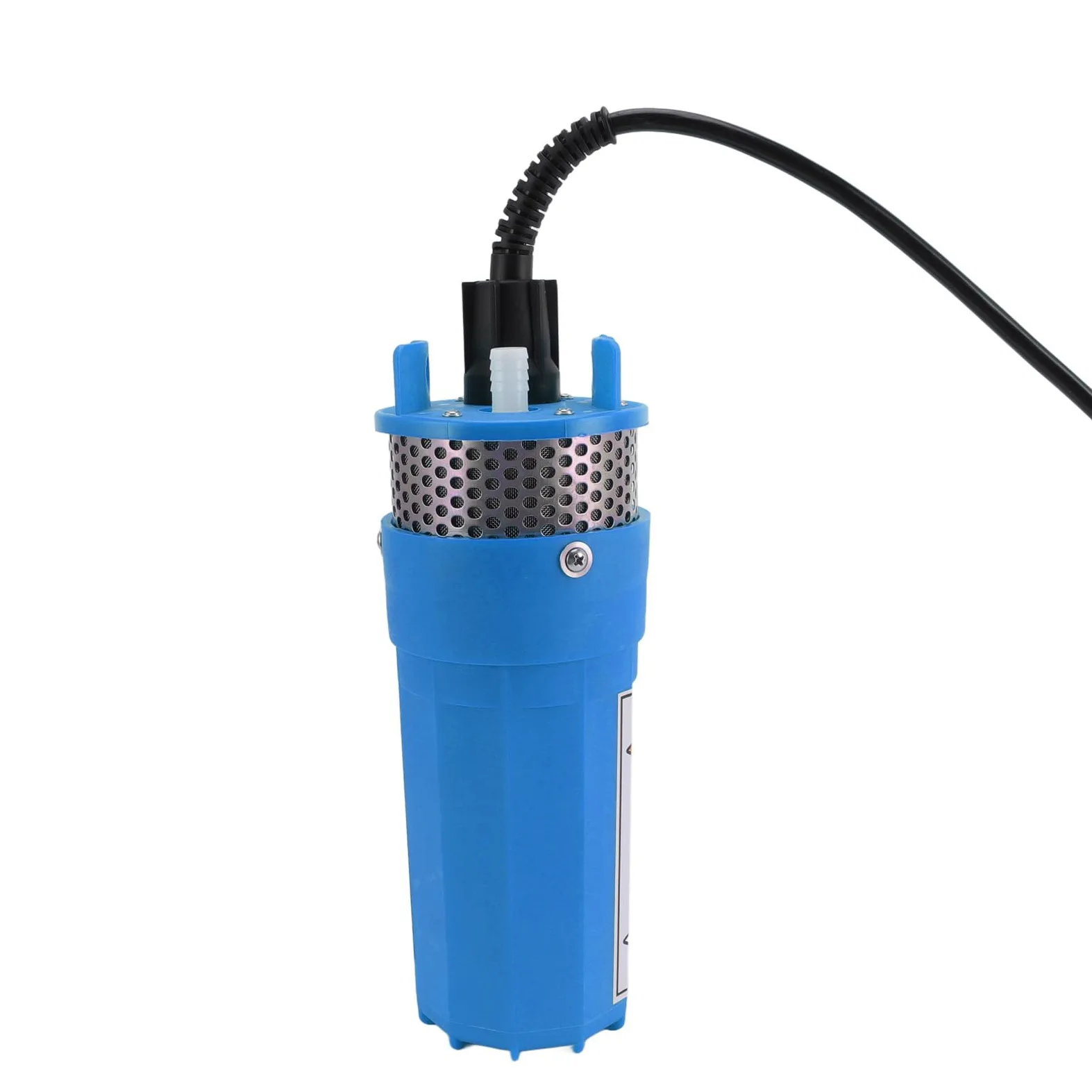 Acouto Bomba de Pozo Profundo, Bomba Sumergible Solar de Plástico 24 V 80 W 230 Pies de Elevación 1.7 GPM para Estanque de Riego Intercambio de Agua Ganado Beber Cabinas Remotas Pozos Profundos (BLUE)
