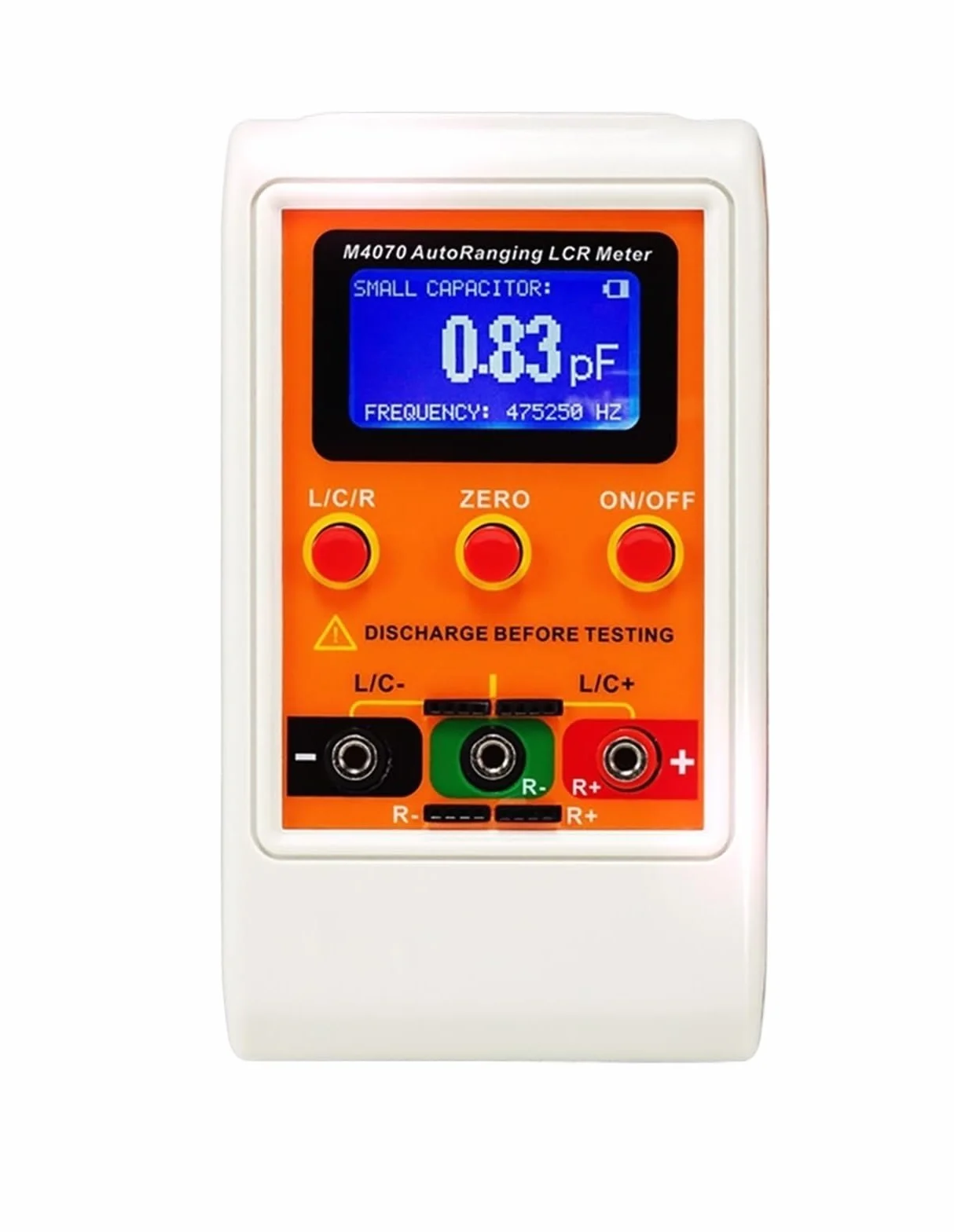 Medidor de puente LCR de rango automático, LCD, recargable, medidor de capacitancia e inductancia digital, rango amplio, 100 h, 100 mF, 20 MR, recargable, M4070,Pruebas confiables