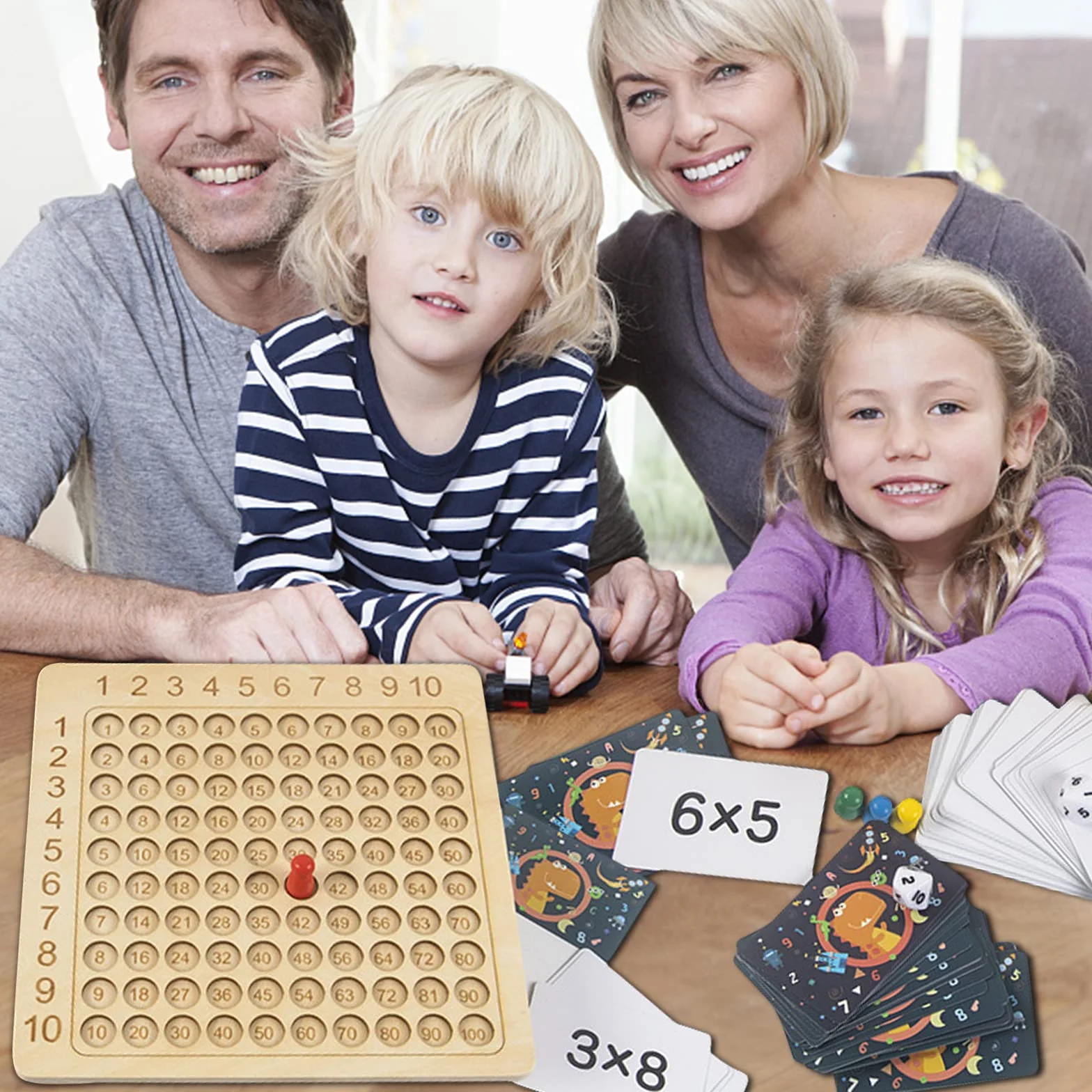 Tablero de Multiplicación Montessori de Madera para Niños