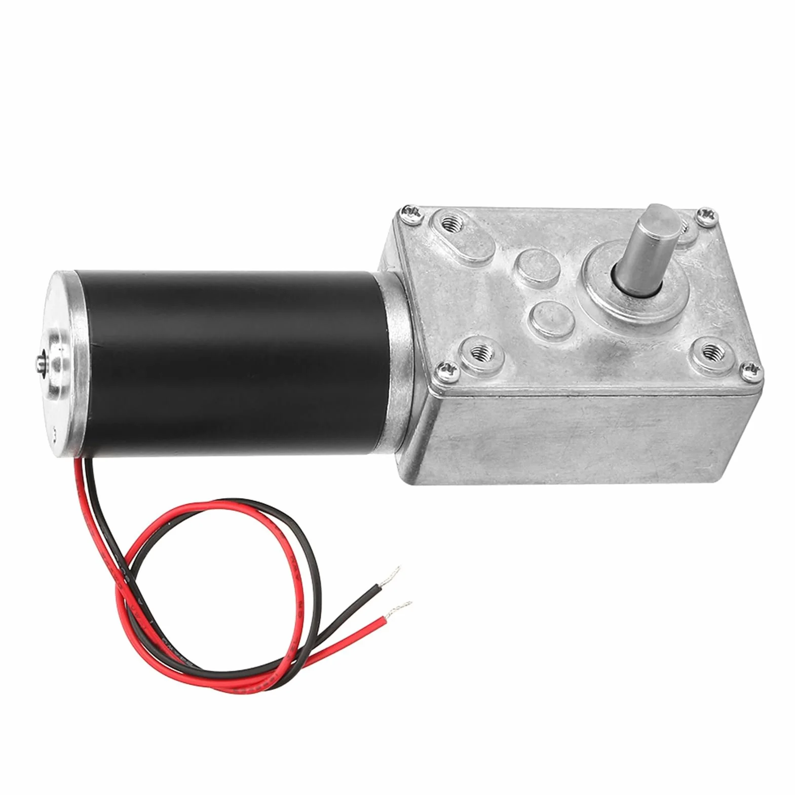 Motor de Engranajes de Tornillo 12V 20 RPM Alta Torsión Eje Reversible 8 mm