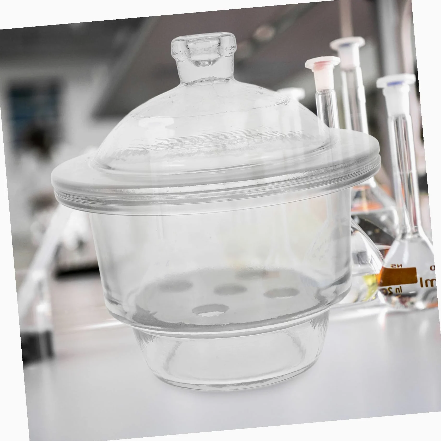ULTECHNOVO Secadora al Vacío de Vidrio para Laboratorio 150 Mm, Botella Desecadora Química Resistencia Corrosión, Frasco Secador Durable para Uso Científico Industrial