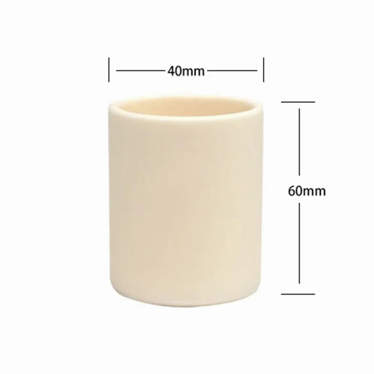Equipo de laboratorio químico horno tubular crisol de corindón crisol recto(1pc 40x60mm)