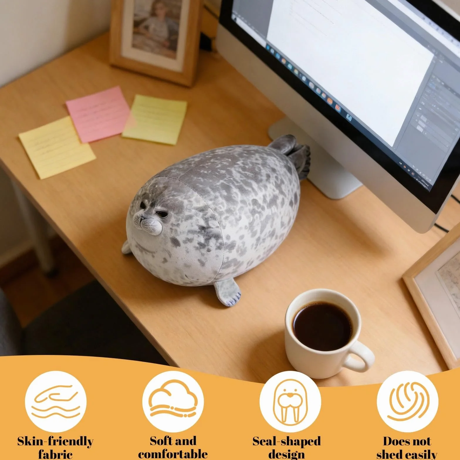 Peluche Foca Almohada 30 CM Kawaii Juguetes Regalo Cumpleaños Decoración