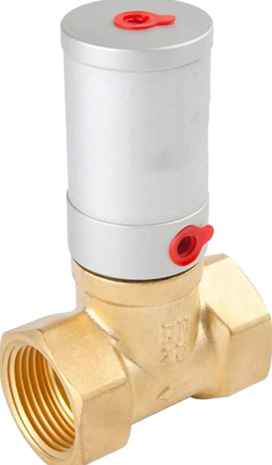 Válvula solenoide de cilindro de aire de Control de aire DN15/20/25/35/40/50 válvulas de corte de Gas de aire de aceite de agua neumáticas normalmente cerradas útiles (Size : DN15)