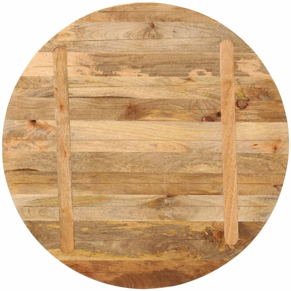 vidaXL Tablero de Mesa Redondo Madera Maciza de Mango Ø 90x3,8 cm, Superficie de Mesa, Tablero de Mesa de Madera, Tablero de Mesa de Centro