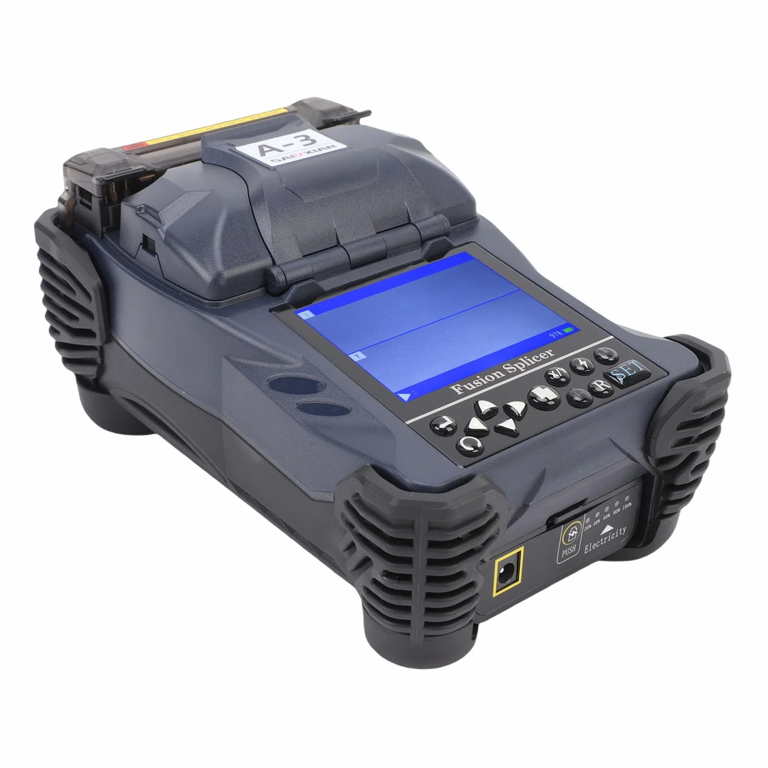 Akozon Máquina de Empalme Automática de Fibra óptica Fusión Enchufe UE