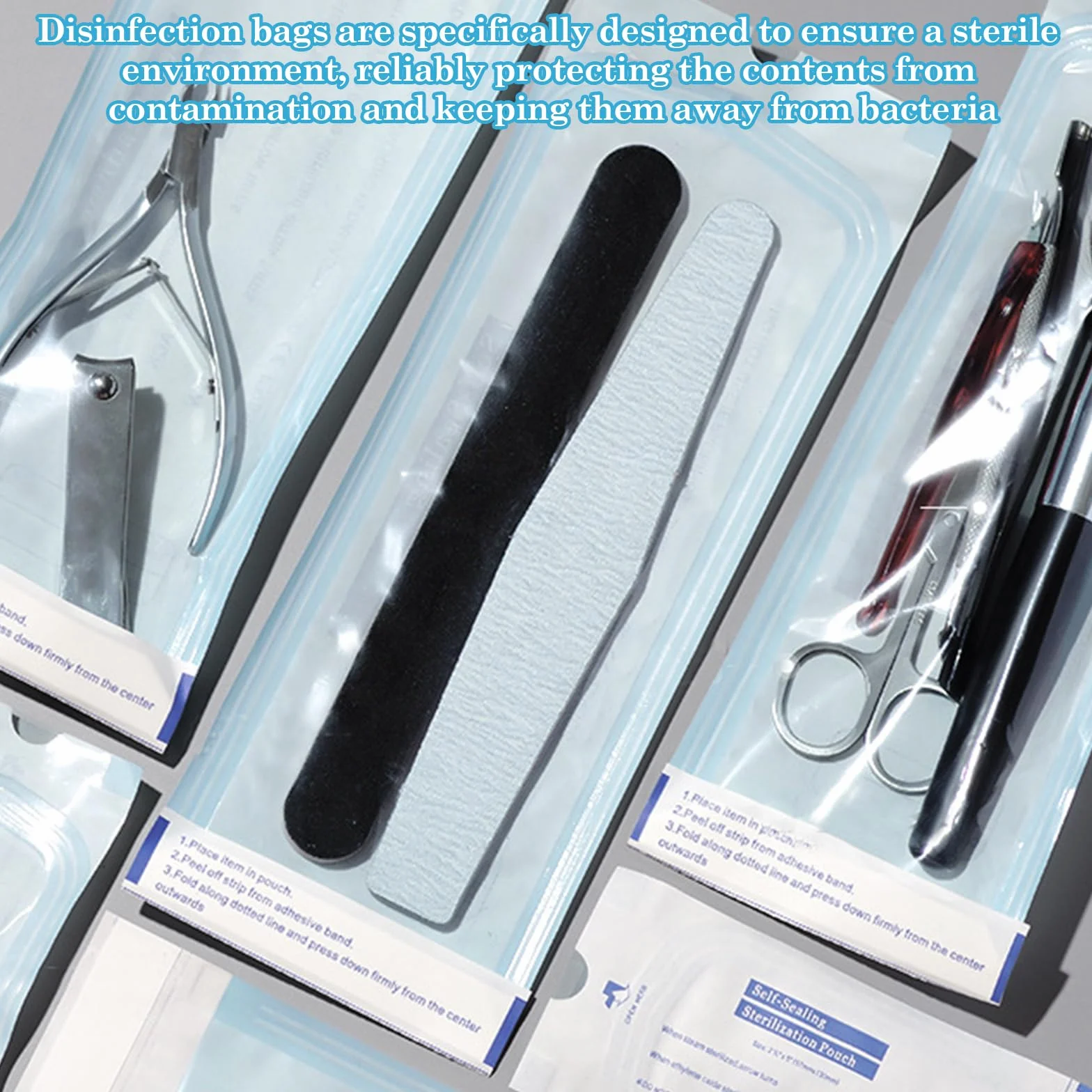 Bolsas de esterilización autoselladoras 90 x 260 mm 400 unidades desechables para dentistas