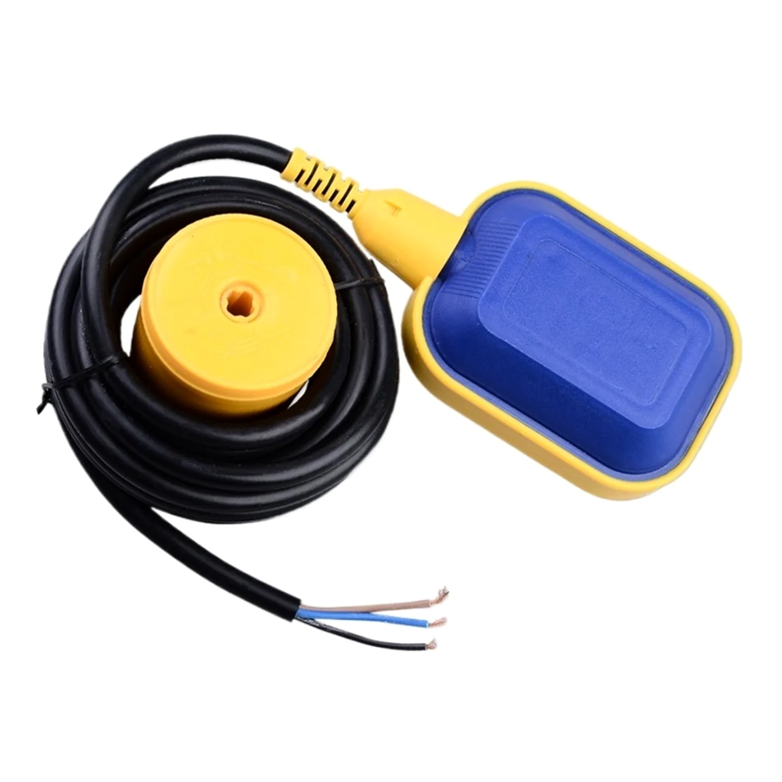 Interruptor de flotador con cable 1 unidad 3 metros 5M interruptor de flotador controlador de agua nivel líquido IP65 Cable de Contactor de fluido(Silicone Square,5 Meters)