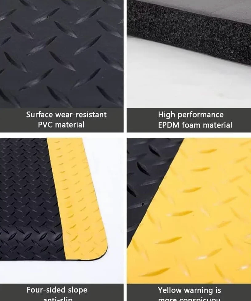 Esterilla antifatiga, Alfombrilla de Trabajo ergonómica, Alfombrilla de Goma granulada, Antideslizante