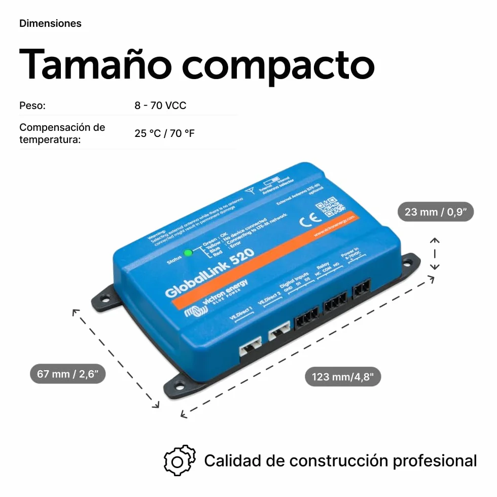Victron Energy GlobalLink 520 para el Monitoreo y Control del Sistema