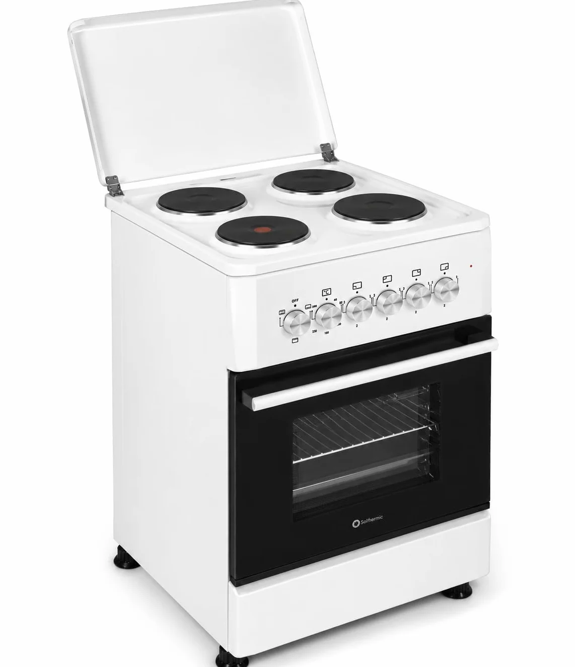 SOLTHERMIC F5S04E3W Kuchenka elektryczna 50 cm 4 palniki piekarnik 60 L