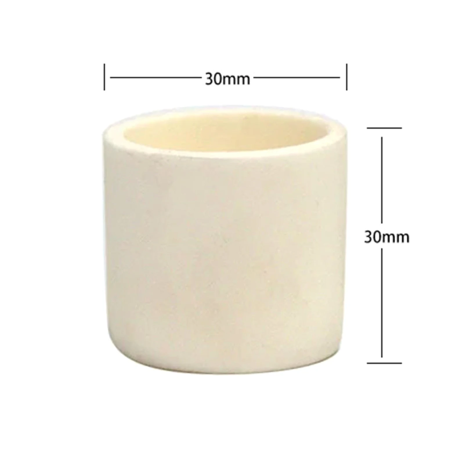 Equipo de laboratorio químico horno tubular crisol de corindón crisol recto(1pc 30x30mm)