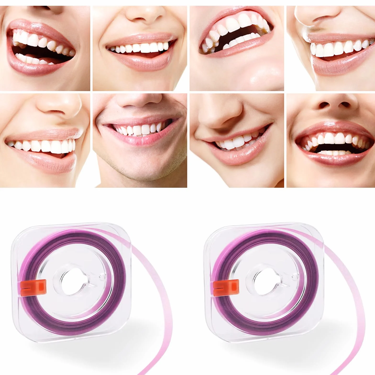 Papel de Lija Dental Morado, Tiras de Pulido Dental Doble Cara 4 mm x 6 m