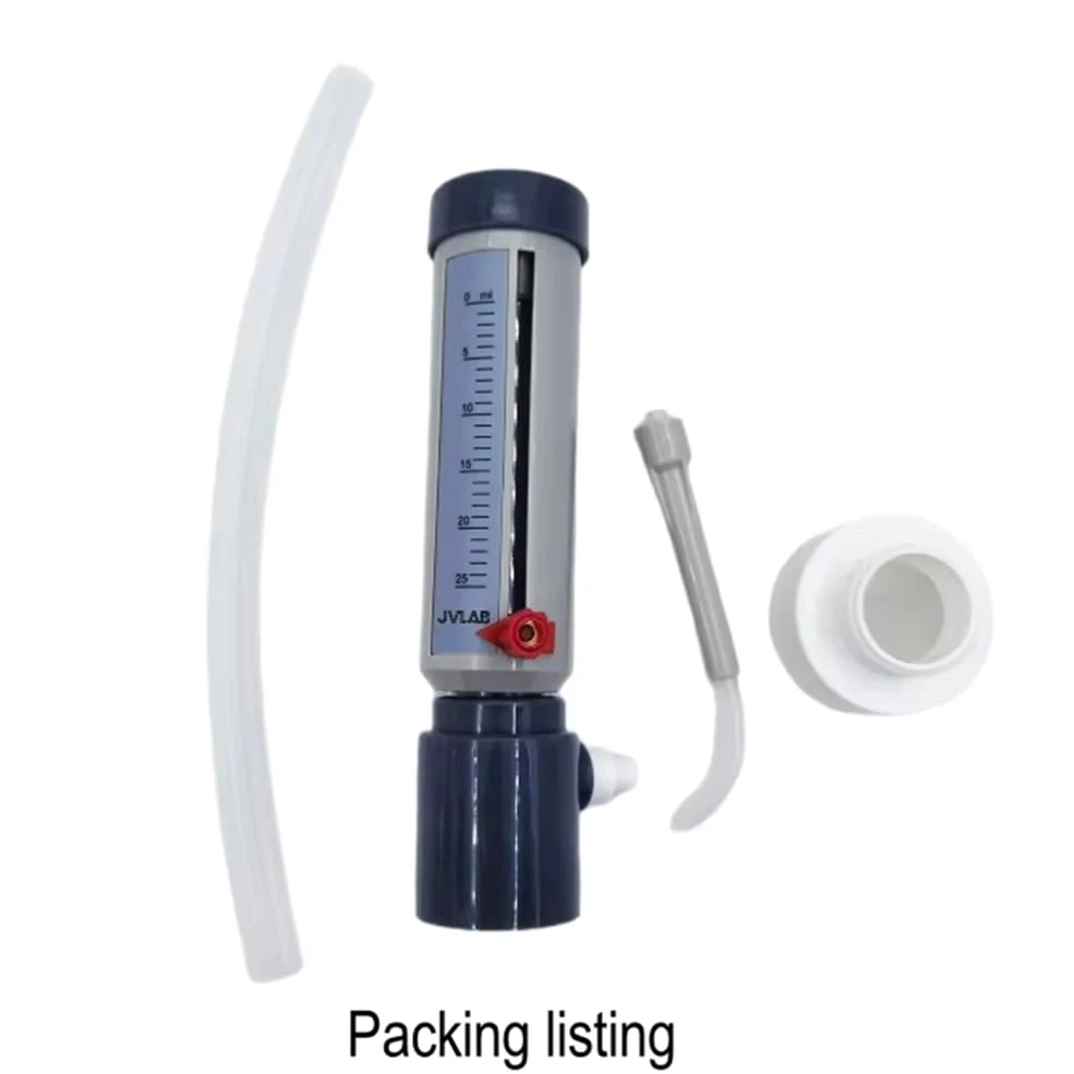 Dispensador de Líquidos Semiautomático Económico para de Laboratorio, de 5 A 25 Ml, con Adaptador GL45.