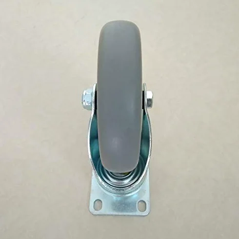 Ruedas de Servicio Pesado 5 Medianas Pulgadas sintético Vientián la Rueda Doble Eje de Caucho Gris Universal de la Carretilla (Dimensioni : 5 Inch)
