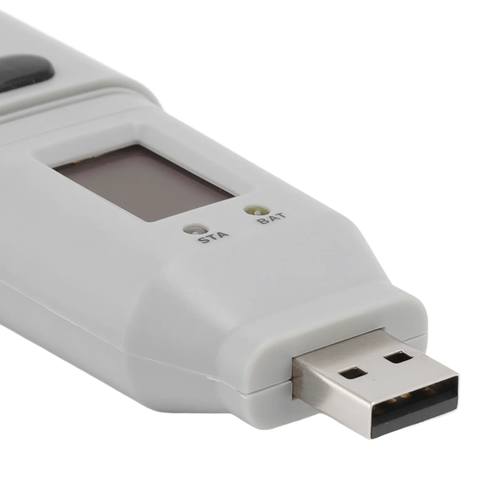 Medidor de humedad y temperatura USB Termómetro higrómetro portátil del tamaño de un bolígrafo con alarma LED de dos canales Diseño impermeable para monitoreo en interiores y