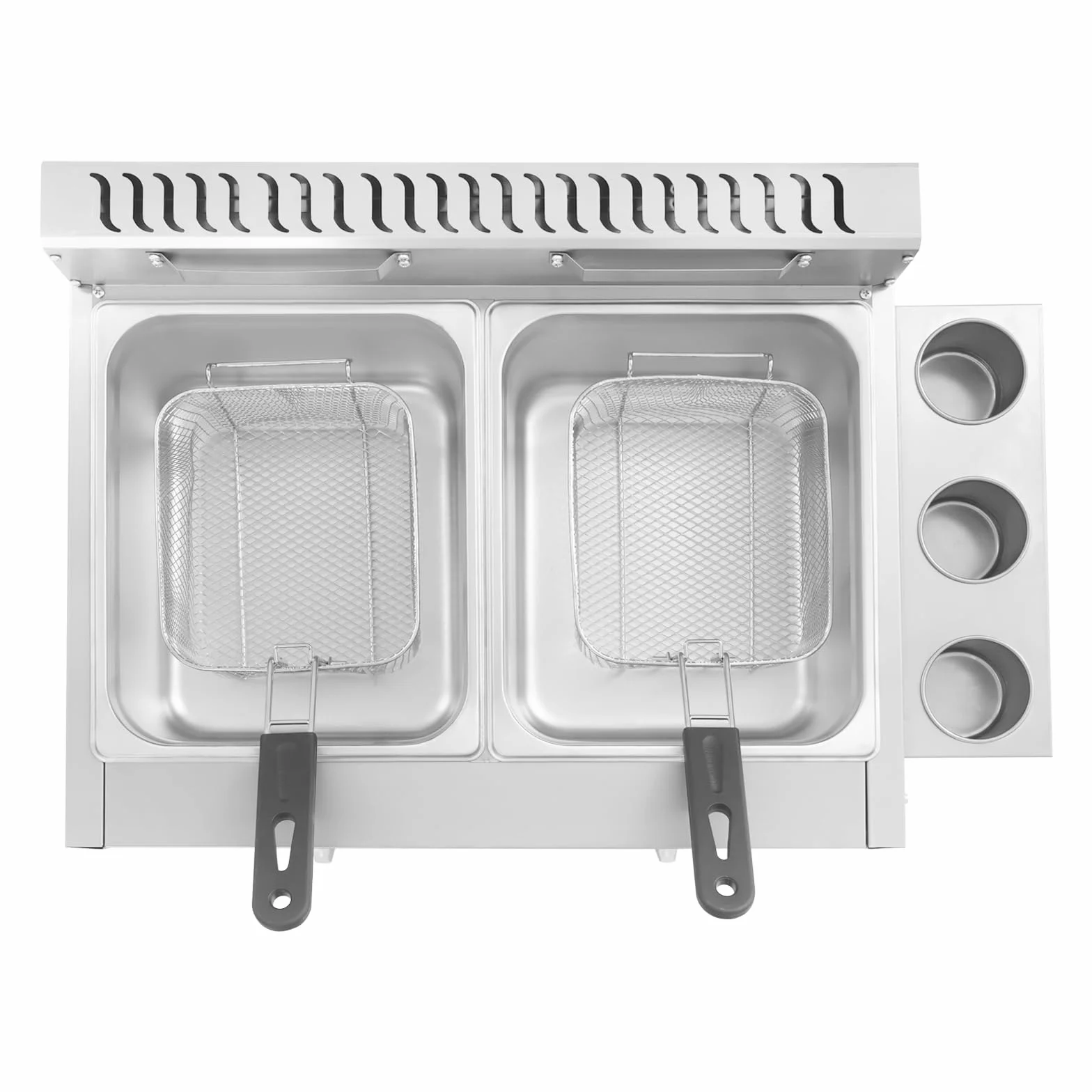 Freidora doble de acero inoxidable de 6 litros