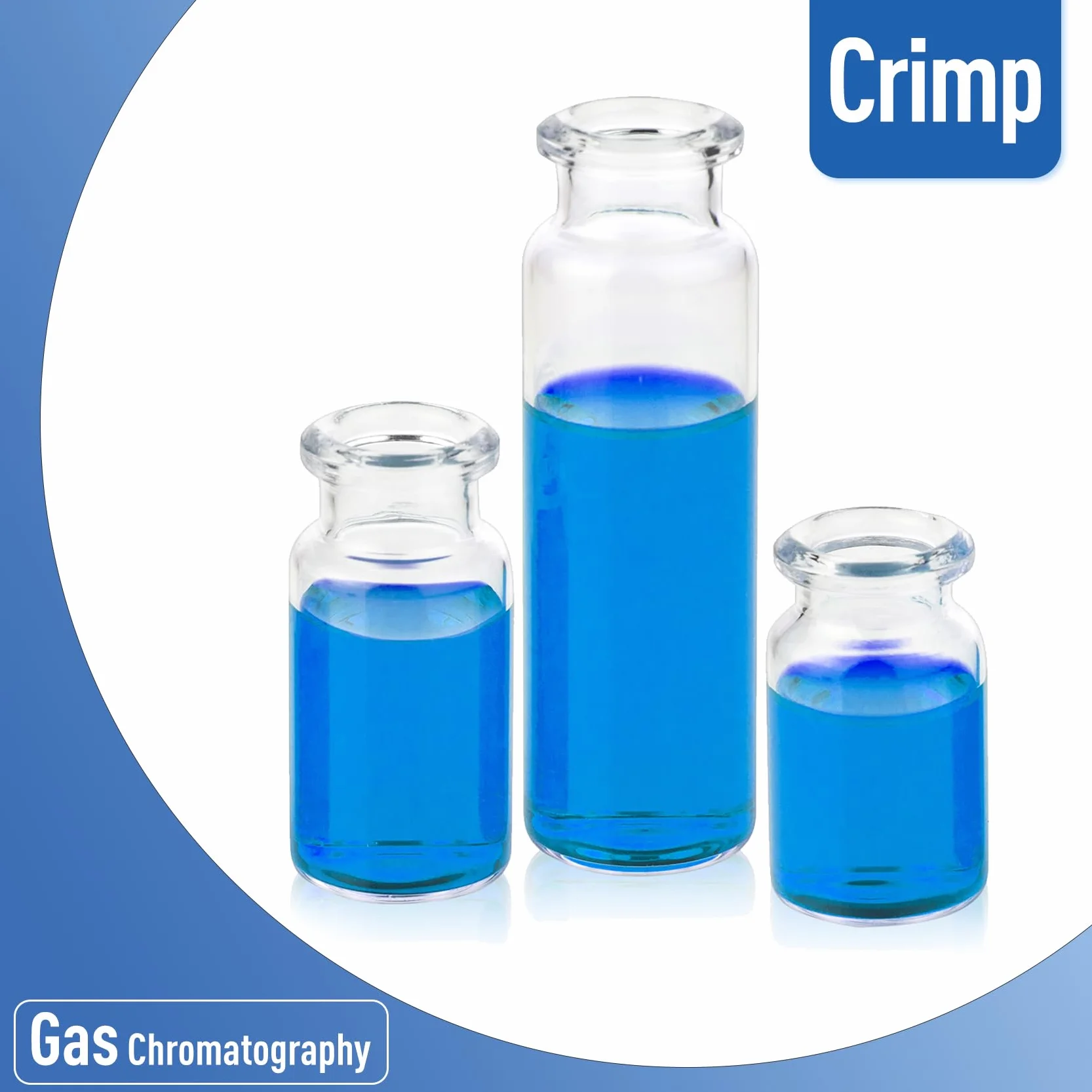 Frascos de vidrio para HPLC de 10 ml, borosilicato, fondo plano transparente, 100 PCS