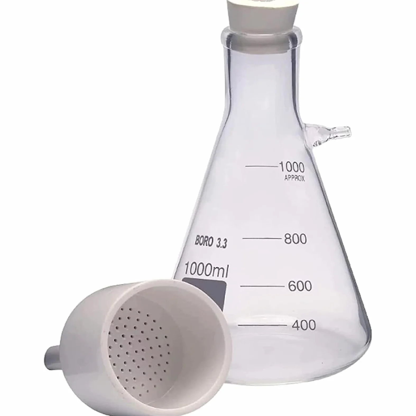 Aparato De Filtración Al Vacío Para Laboratorio, Kit De Filtro De Succión Al Vacío De Vidrio, Equipo De Destilación Al Vacío Con Bomba Manual Y Embudo, Duradero Y Resistente Al Calor 250/500/1000 Ml