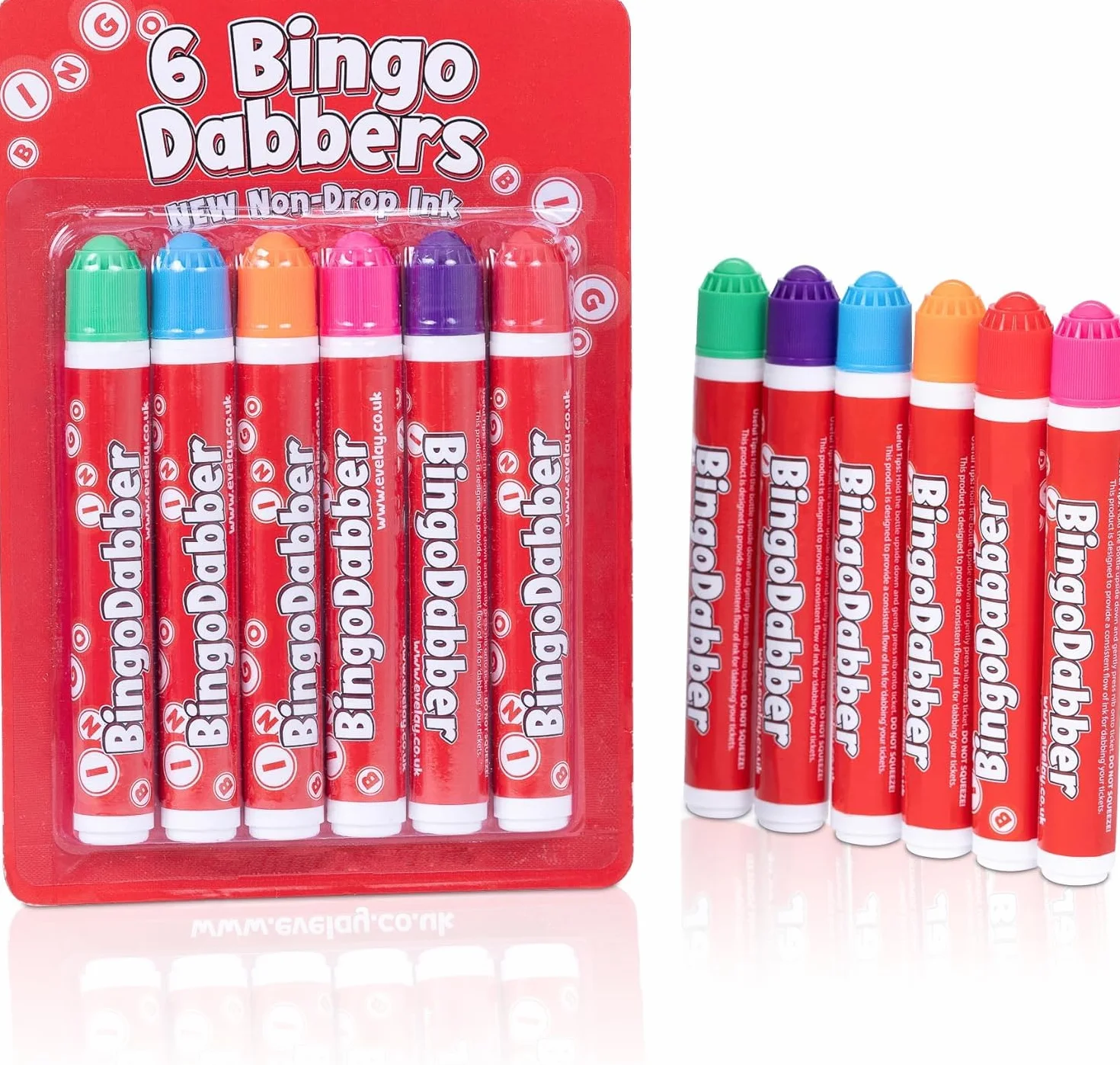 evelay Bingo Dabbers Rotuladores de colores mixtos para juegos de bingo (24 unidades)
