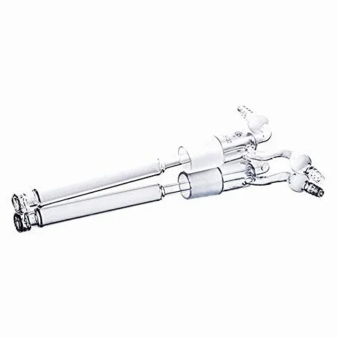 Botella de lavado de gas de vidrio de laboratorio de 250 ml, trampa de vacío con dos tubos curvados, junta 29/32, botella de vidrio de borosilicato para kit de cristalería de laboratorio de química