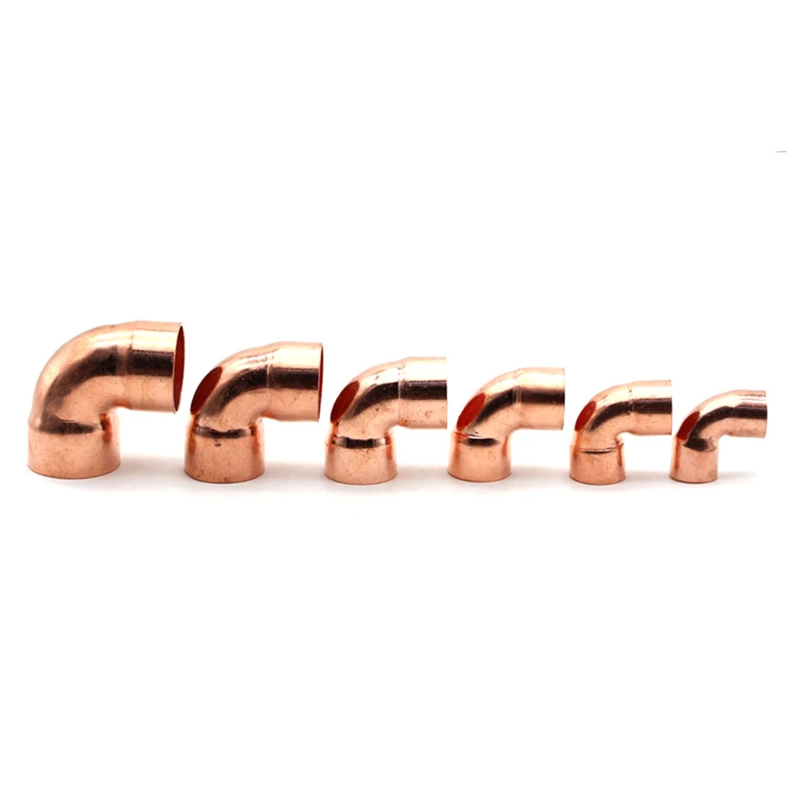 Pipe Fittings 19mm Inner Diameter 99.9% Copper End Feeding Solder 90 Degree Elbow Pipe Installation Joint for Air Conditioning (Color : ID 92mm Wall 2.3mm) Brass Hose
