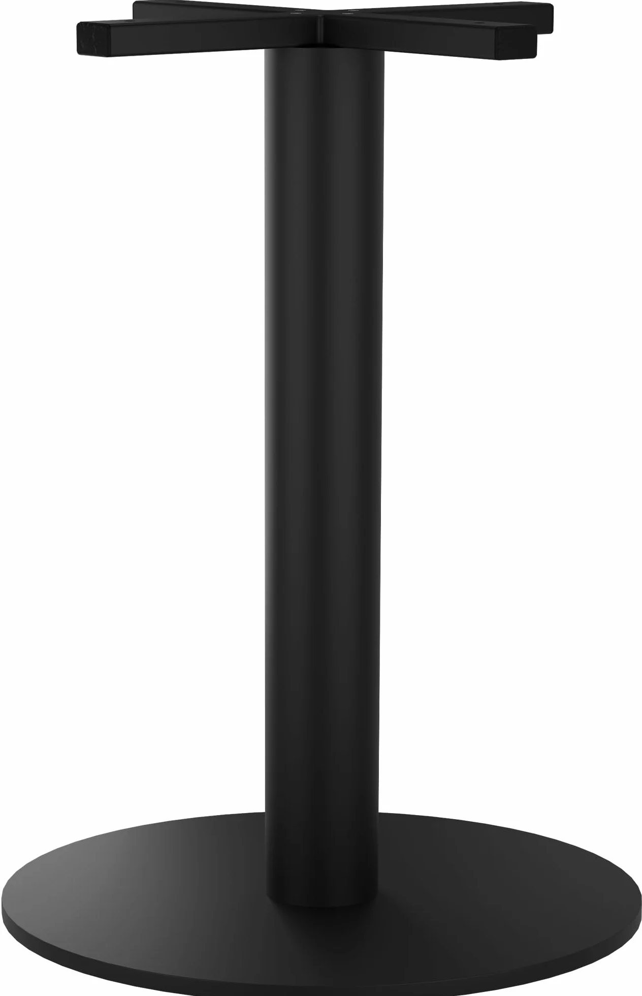 CLP Base de Mesa de Metal Negro, Patas de Mesa Marudi de Acero con Recubrimiento en Polvo, Base de Mesa Robusta para Interior y Exterior, Color:Negro, Forma:Redondo