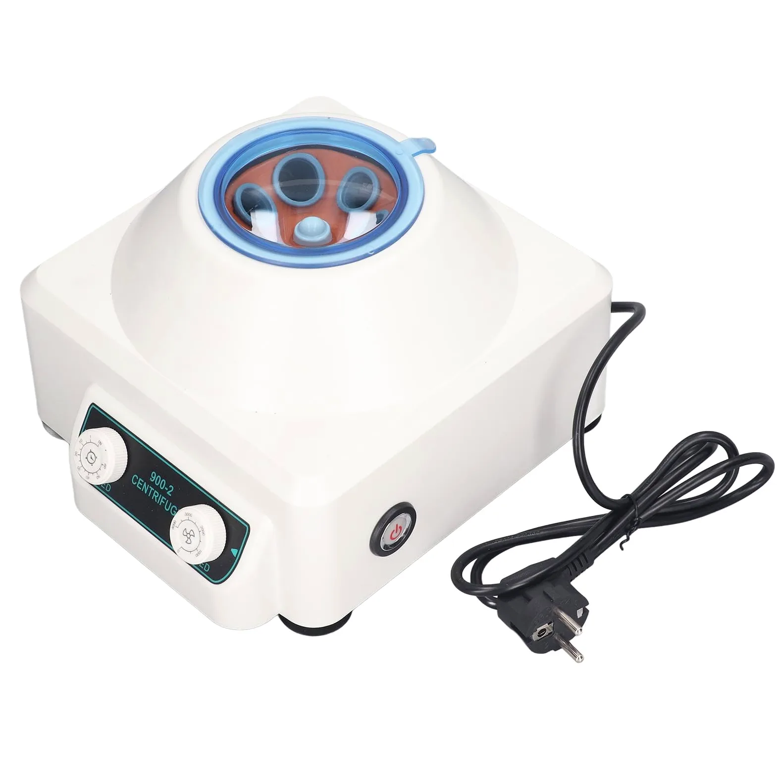 Mini Máquina Centrífuga, 300 a 4000RPM Centrífuga de Sobremesa de Laboratorio, Centrífuga Eléctrica Portátil de Bajo Ruido para Sangre, Plasma (Enchufe europeo 220V)
